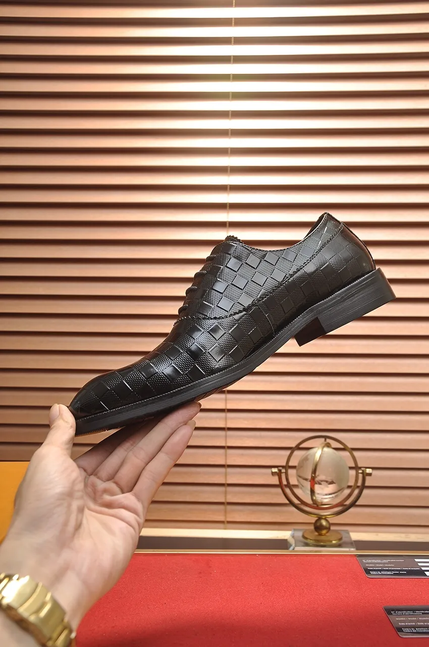 Men's shoes💰460💶【LOUIS VUITTON】(sheepskin lining) new cowhide LV formal shoes🎩🎩❗️🆘made one to one at the counter🎩original quality, imported cowhide upper➕full sheepskin lining➕original rubber outsole, {high quality visible}👣Size: 38-45 (45 custom-made)